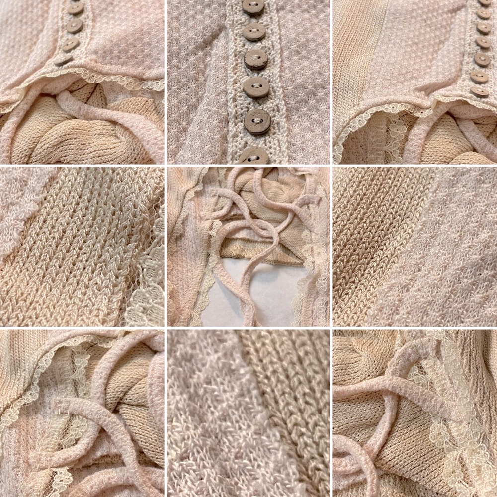 #2013 Criss Cross Waffle Knit Flowy Contrast Long Sleeve - Picture 11 of 14